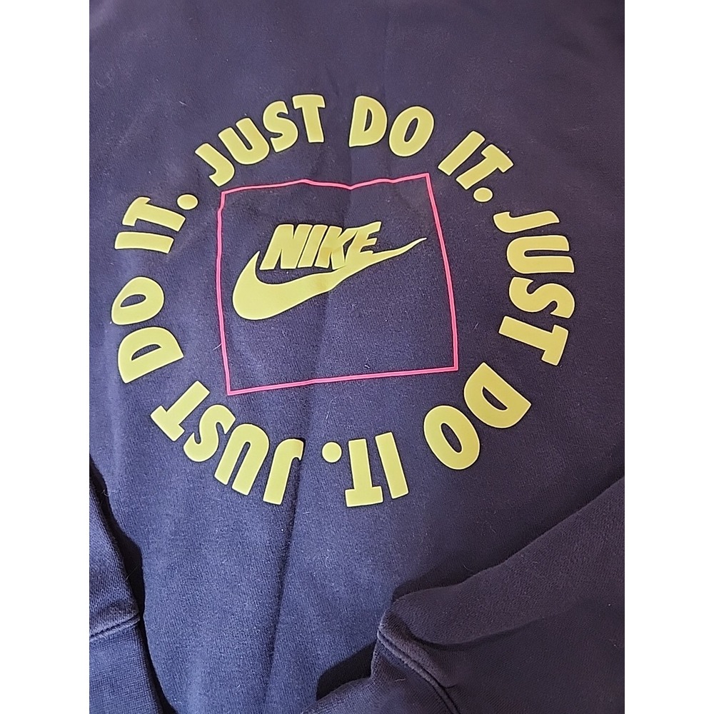 Nike Just Do It Crewneck Sweatshirt Pullover Jumper Logo Graphic‎ Navy